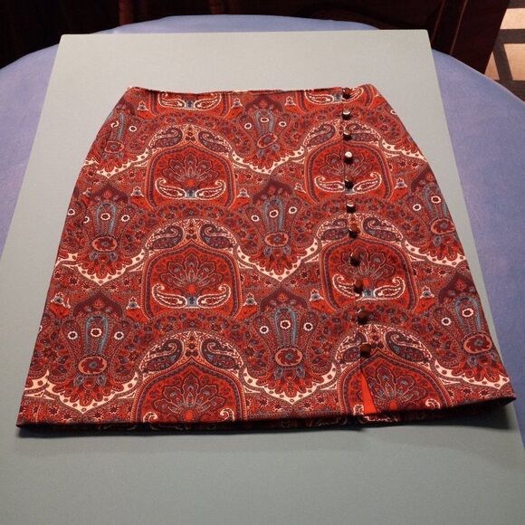 Talbots Floral Front Side Button skirt - Picture 1 of 7
